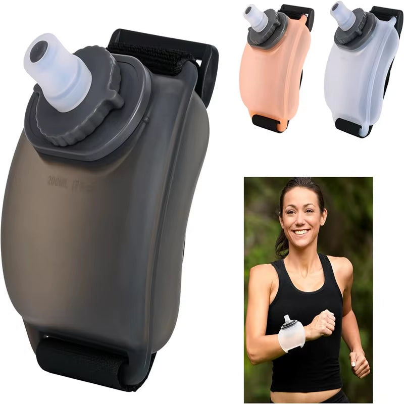 Outdoor Portable Running Wrist Water Bottle Adjustable Small Sports Wrist Water Bottle Cup for Outdoor Fitness Cycling Marathon