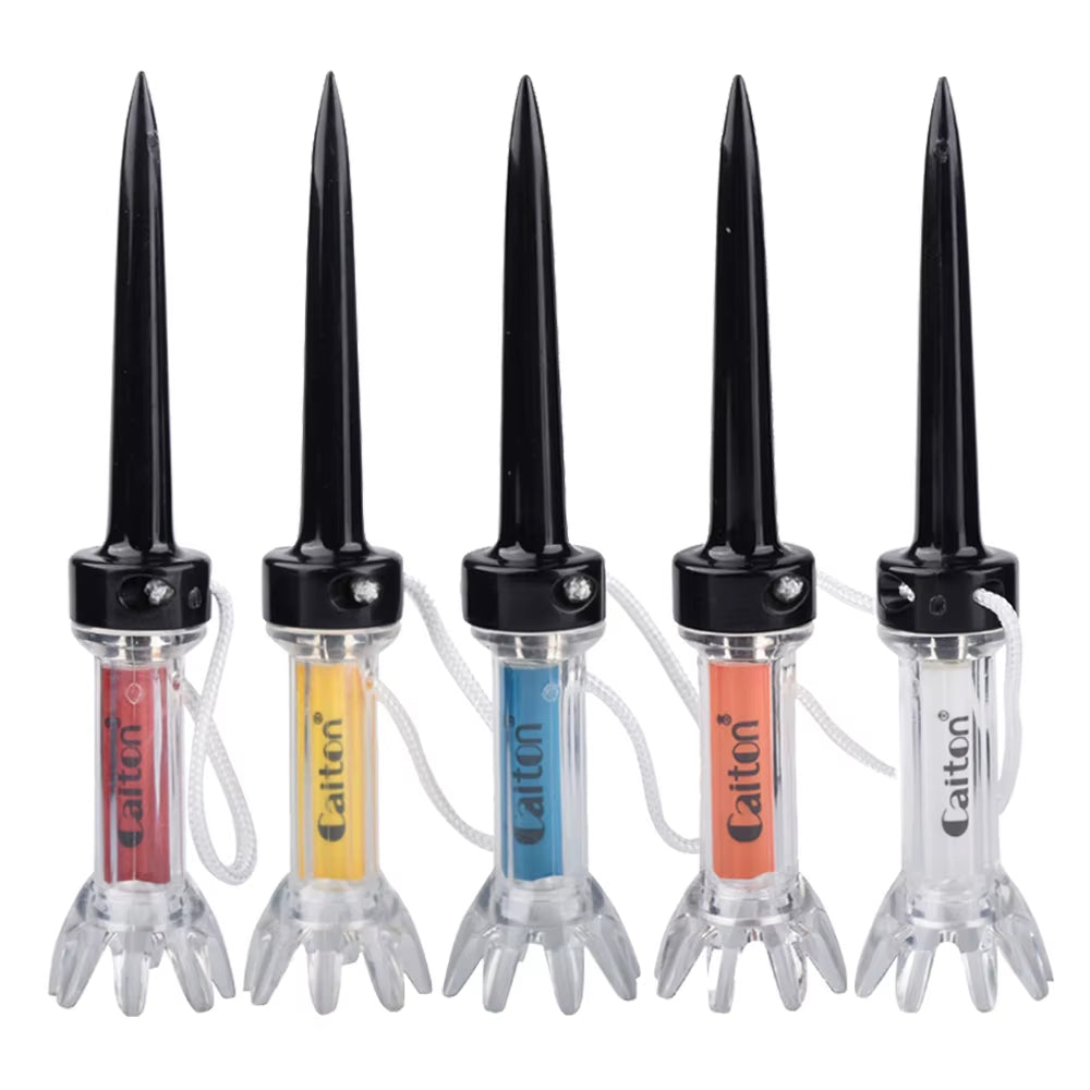 Golf Tees Brand New 5Pcs/ Bag 90Mm 3.11 Inch Caiton Golf Ball Tees Nail Plastic Ball Tee Set Magnetic Tee Multicolor